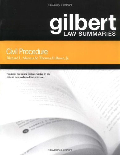 Imagen de archivo de Gilbert Law Summaries: Civil Procedure a la venta por HPB-Red