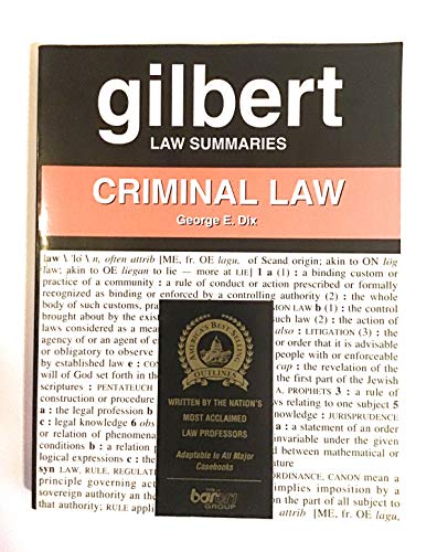 9780159005071: Gilbert Law Summaries: Criminal Law