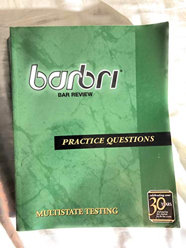 Imagen de archivo de Barbri Bar Review; Multistate Testing Practice Questions a la venta por ThriftBooks-Atlanta