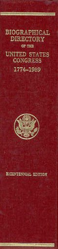 Beispielbild fr Biographical Directory of the United States Congress, 1774-1989: Bicentennial Edition zum Verkauf von Wonder Book