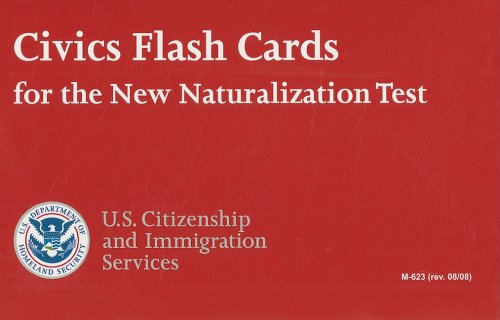 9780160812019: Civics Flash Cards for the New Naturalization Test, 2008: Package of Flash Cards