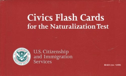Beispielbild fr Civics Flash Cards for the Naturalization Test (December 2009) zum Verkauf von HPB-Diamond