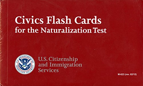 Beispielbild fr Civics Flash Cards for the Naturalization Test 2012 (English Version) zum Verkauf von Goodwill Southern California