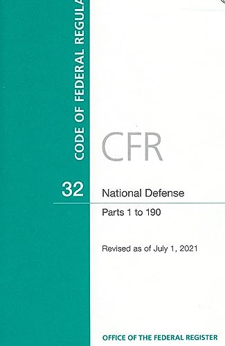 Imagen de archivo de CFR National Defense: Parts 1 to 190 a la venta por BookHolders