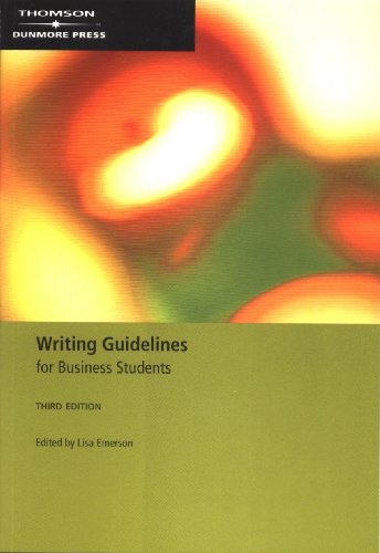 Imagen de archivo de Writing Guidelines for Business Students a la venta por HPB-Red