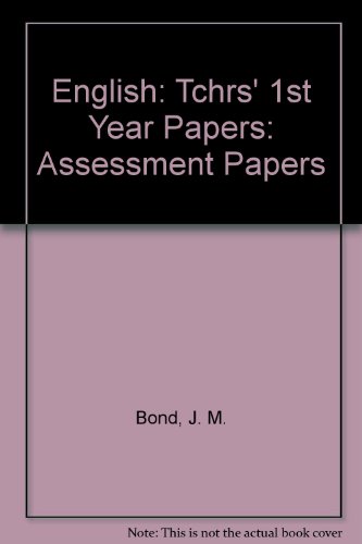Stock image for English: Tchrs' 1st Year Papers: Assessment Papers for sale by medimops