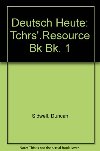 9780174392132: Tchrs'.Resource Bk (Bk. 1) (Deutsch Heute)
