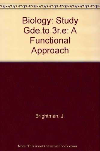 Stock image for Biology: Study Gde.to 3r.e: A Functional Approach for sale by Bahamut Media
