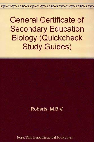9780174481539: General Certificate of Secondary Education Biology (Quickcheck Study Guides)