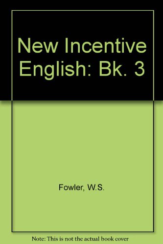 Imagen de archivo de New Incentive English: Bk. 3 a la venta por Hamelyn