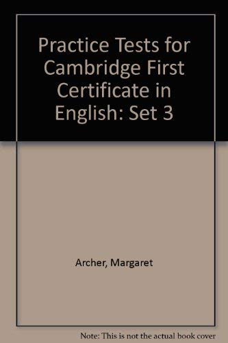 Beispielbild fr Practice Tests for Cambridge First Certificate in English: Set 3 zum Verkauf von Hamelyn