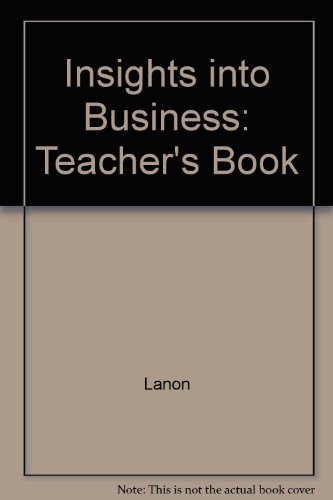 Stock image for Insights into Business Teachers Book for sale by Ammareal