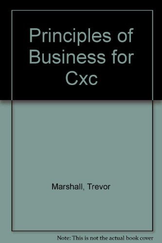 Stock image for Principles of Business for CXC for sale by Y-Not-Books