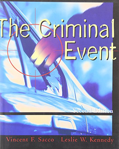 The criminal event (9780176072803) by Vincent F Sacco