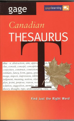Beispielbild fr Gage Canadian Thesaurus zum Verkauf von Better World Books