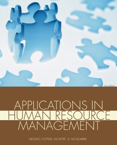 Imagen de archivo de Applications in Human Resource Management : Cases, Exercises and Skill Builders a la venta por Better World Books