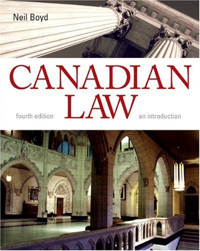 9780176407162: Canadian Law: An Introduction