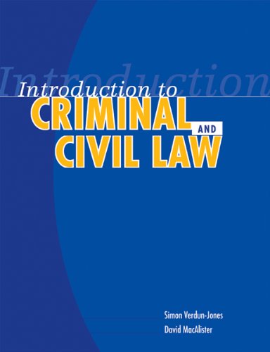 9780176415457: Introduction To Criminal And Civil Law