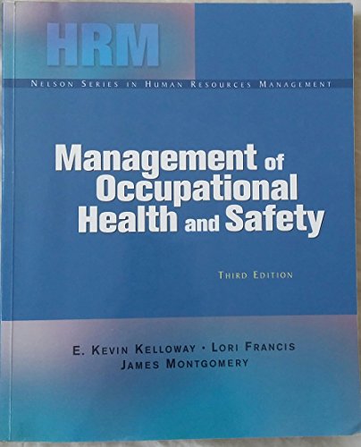 9780176416102: Management of Occupational Health and Safety *THIRD EDITION* (Infotrac Not included)