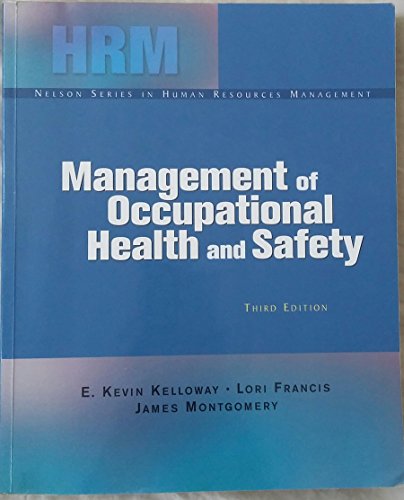 Imagen de archivo de Management of Occupational Health and Safety a la venta por Better World Books