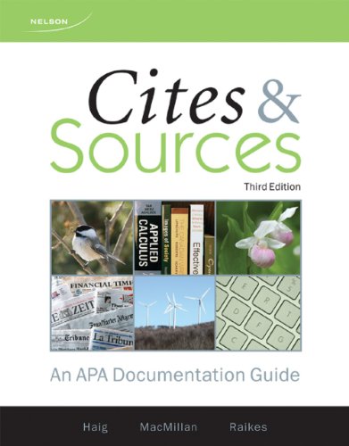 9780176504069: Cites and Sources: An APA Documentation Guide (Second Reprint)