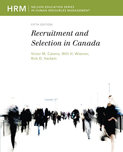 Beispielbild fr Recruitment and Selection in Canada zum Verkauf von Better World Books