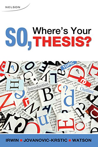 Stock image for So, Where's Your Thesis? for sale by GF Books, Inc.