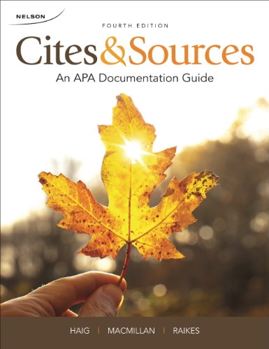 Stock image for Cites & Sources An APA Documentation Guide Fourth Edition for sale by SecondSale