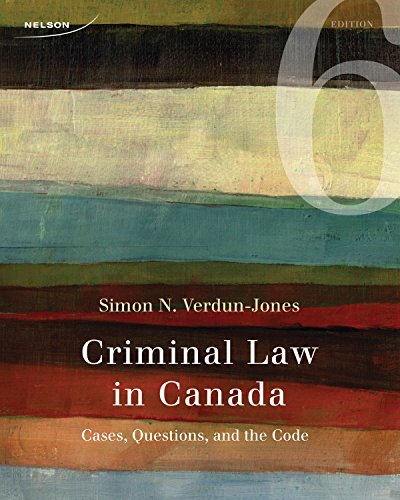 Stock image for Criminal Law in Canada : Cases, Questions, and the Code for sale by Better World Books