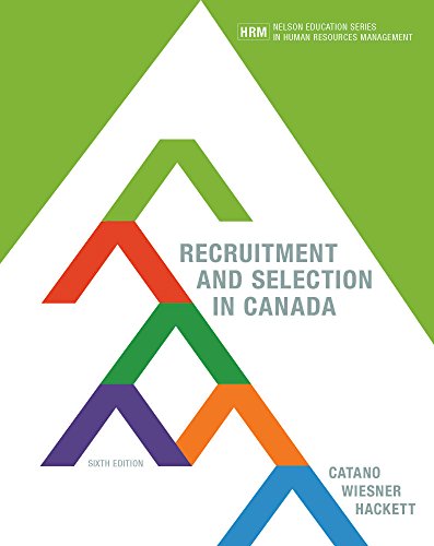 Stock image for Recruitment and Selection in Canada for sale by Better World Books