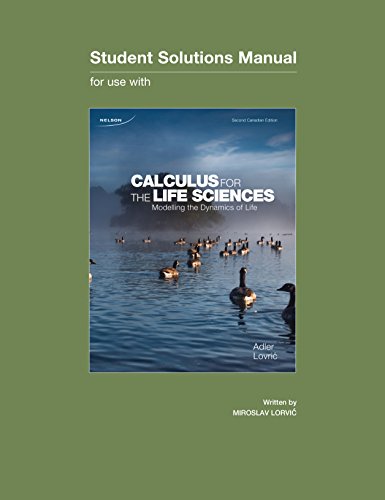 Beispielbild fr Student Solution Manual for Calculus for the Life Sciences zum Verkauf von Textbooks_Source