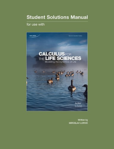 Stock image for Student Solution Manual for Calculus for the Life Sciences for sale by Textbooks_Source
