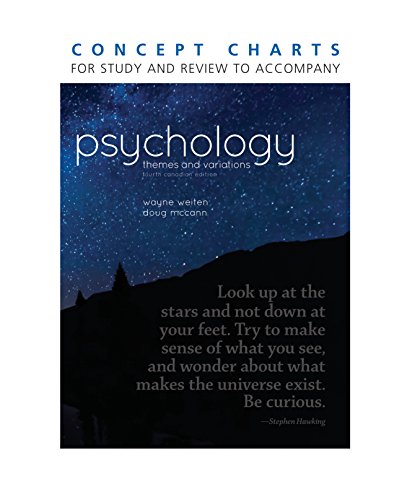 9780176575298: Concept Charts for study and review to accompany Psychology: Themes and Variations, 4th edition