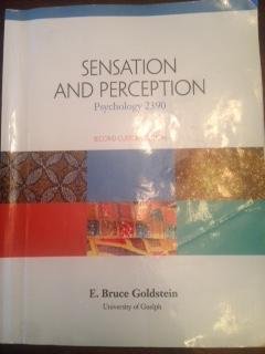 Imagen de archivo de Sensation & Perception a la venta por Better World Books