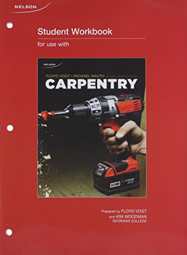 Imagen de archivo de Student Workbook for Carpentry a la venta por Better World Books
