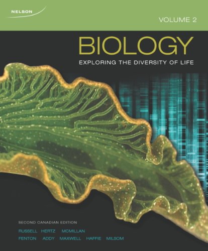 Beispielbild fr Biology: Exploring the Diversity of Life, Volume 2 Russell, Peter; Hertz, Paul; McMillan, Beverly; Fenton, Brock; Addy, Heather; Maxwell, Denis; Haffie, Tom and Milsom, Bill zum Verkauf von Aragon Books Canada