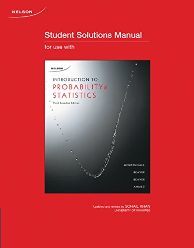 Beispielbild fr Student Solutions Manual for Introduction to Probability and Statistics, 3ce zum Verkauf von Better World Books