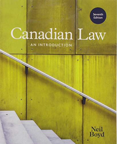 9780176724429: Canadian Law: An Introduction