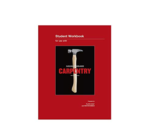 Stock image for Student Workbook for Carpentry, Third Canadian Edition for sale by Books Unplugged
