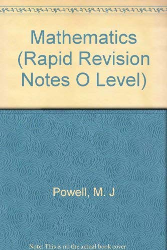 Imagen de archivo de Mathematics (Rapid Revision Notes O Level) a la venta por WorldofBooks