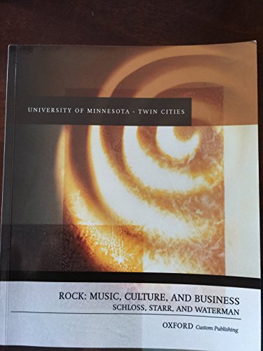 Stock image for ROCK: MUSIC, CULTURE, AND BUSINESS (university of minnesota edition) for sale by HPB-Red