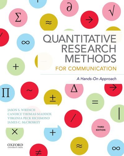 Stock image for Quantitative Research Methods for Communication: A Hands-on Approach for sale by Revaluation Books