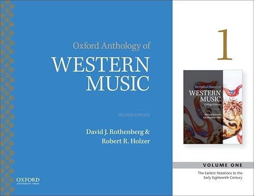 Beispielbild fr Oxford Anthology of Western Music: Volume 1: The Earliest Notations to the Early-Eighteenth Century zum Verkauf von BooksRun