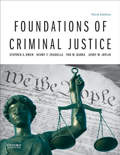 Imagen de archivo de Foundations of Criminal Justice a la venta por BooksRun