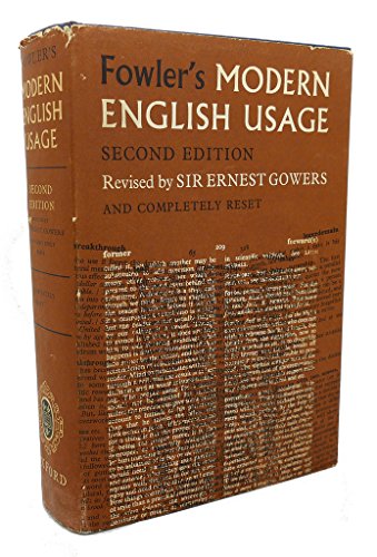 9780191964121: Dictionary of Modern English Usage