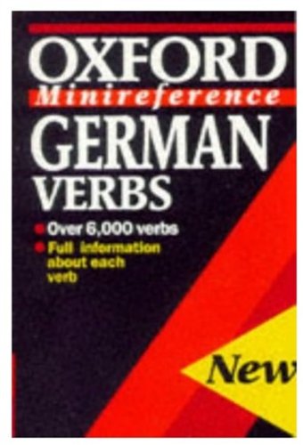 Beispielbild fr German Verbs zum Verkauf von Better World Books: West
