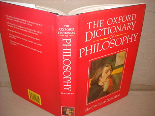 9780192116949: The Oxford Dictionary of Philosophy