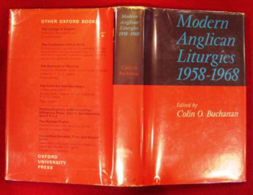 Modern Anglican Liturgies, 1958-1968