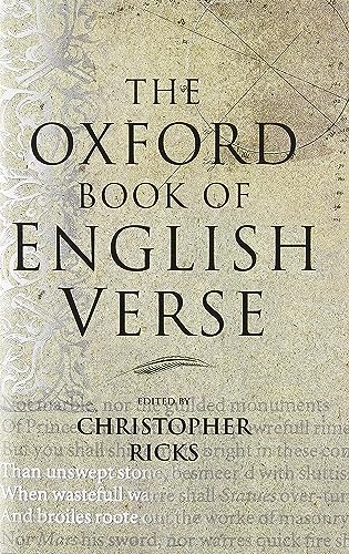 9780192141828: The Oxford Book of English Verse