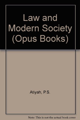9780192191663: Law and Modern Society (O P U S)
